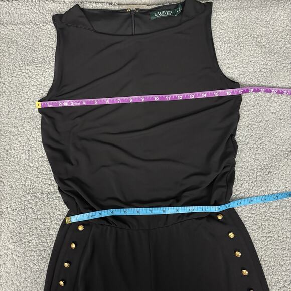 Lauren Ralph Lauren Womens Small Jumpsuit Wide Leg Minimalist Capsule Evening - Picture 10 of 16